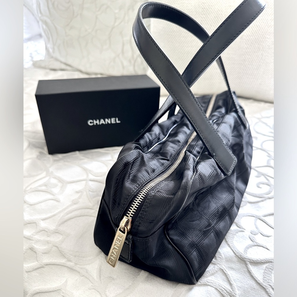 CHANEL Black Nylon Shoulder Bag - from 2003-2004 Collection